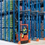 machine operator drive in racking